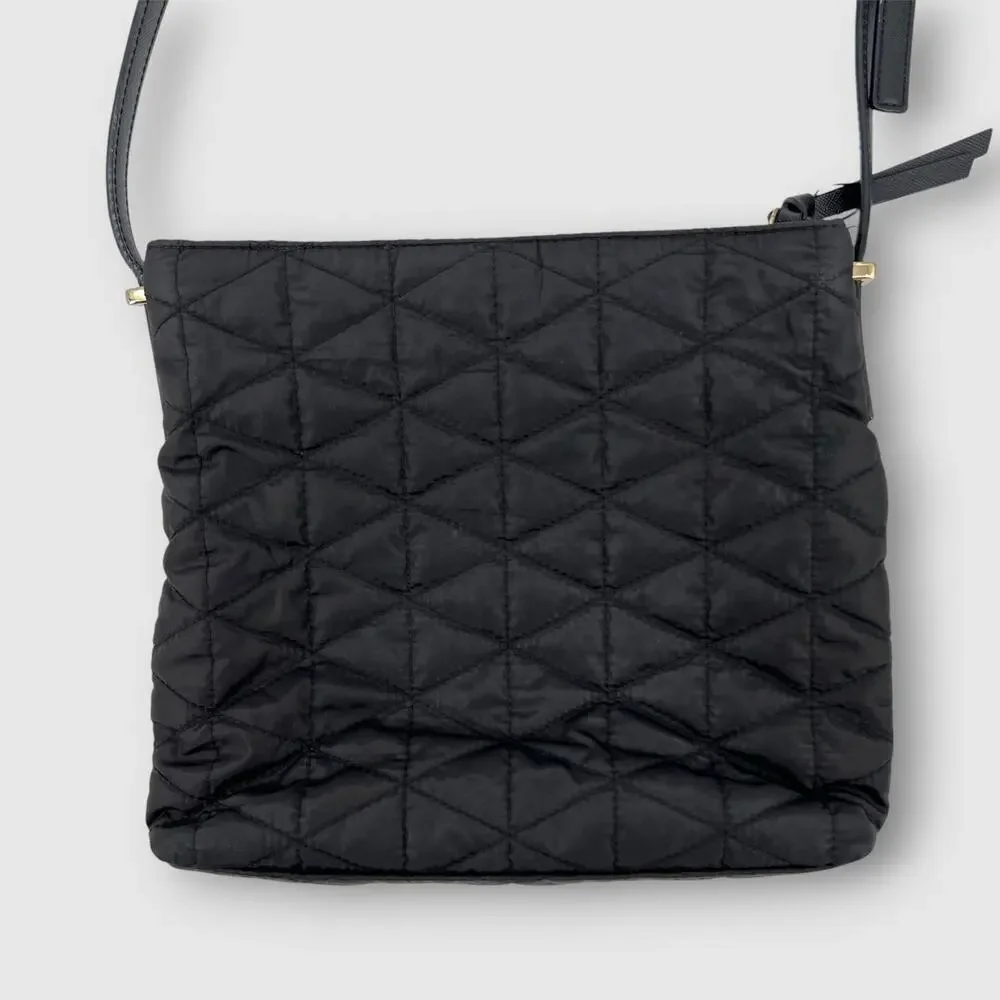 Kate Spade New York Black Quilted Nylon Crossbody Bag